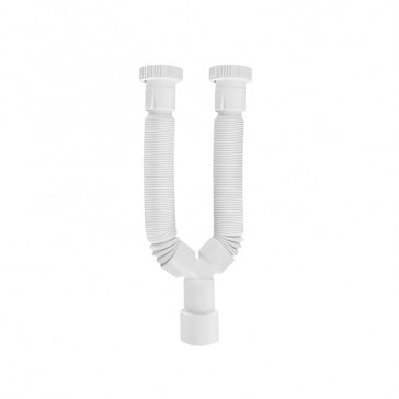 FLEXIBLE UNIVERSAL DOUBLE SIPHON FOR SINK